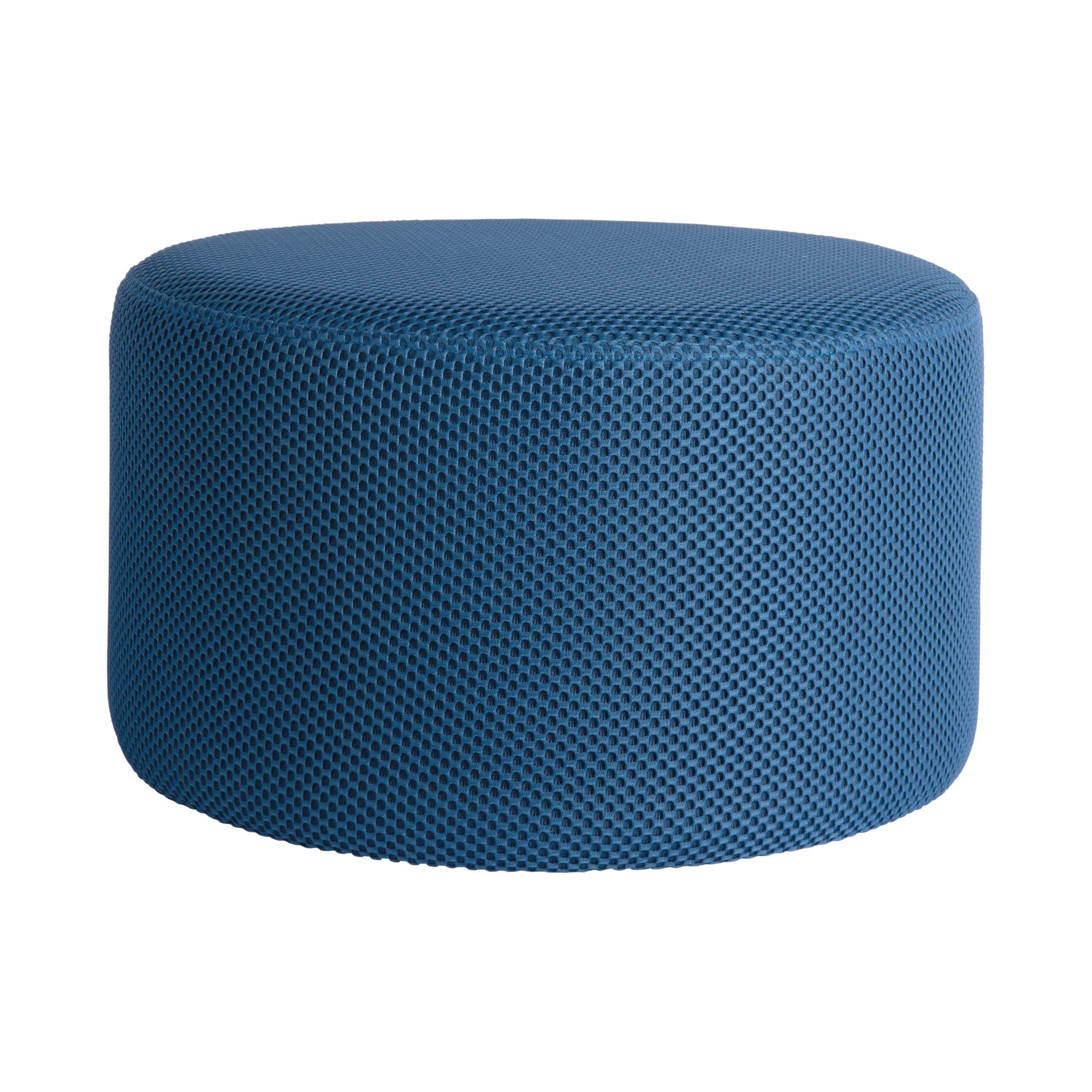 Leitmotiv poef Retro Mesh - blauw - Ø50cm