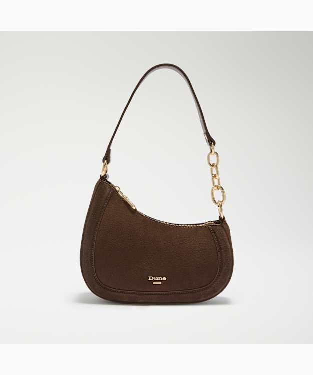 Direction Brown - Chain Detail Shoulder Bag