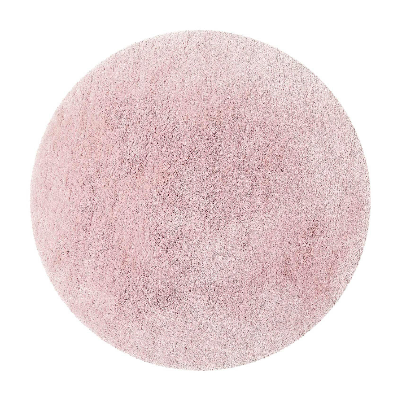 PORTO AZZURRO - Tapis de bain rond en microfibre antidérapant rose 90 D