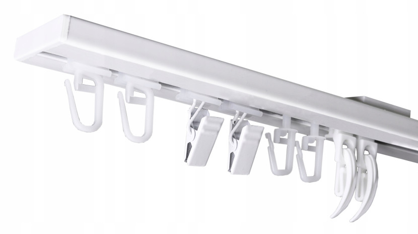 Karnisz Szyna Sufitowa Pojedyncza Aluminiowa DUO 120 cm