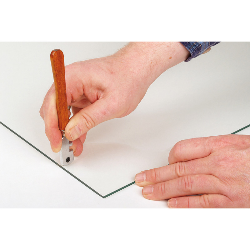 Coupe verre et carrelage avec manche en bois WOLFCRAFT