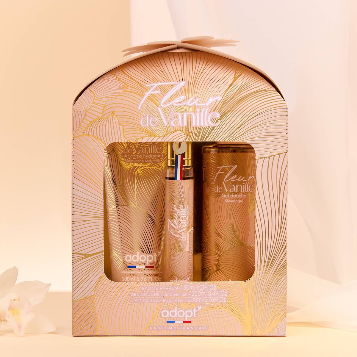 Fleur de vanilleCoffret eau de parfum 30 ml   gel douche 250 ml   lait corps 200 ml