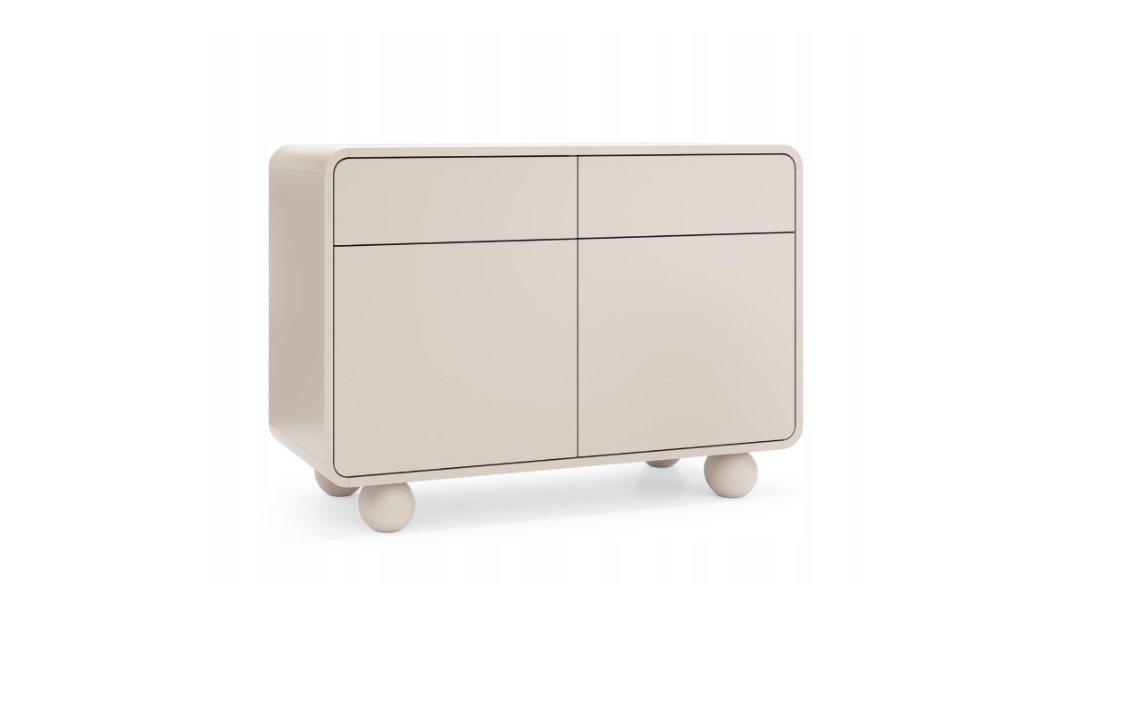 Komoda Kaszmir 108 cm Zaoblone blaty nogi Kula Alis PS