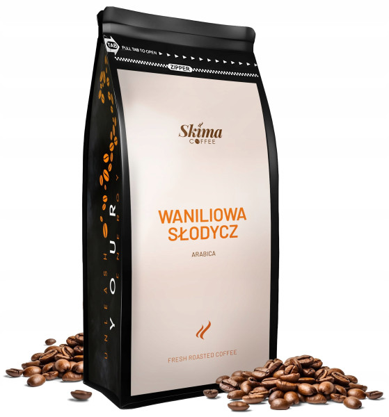 Kawa ziarnista 1kg x3 Waniliowa/Czekoladowa/Karmelowa Arabica Świeża
