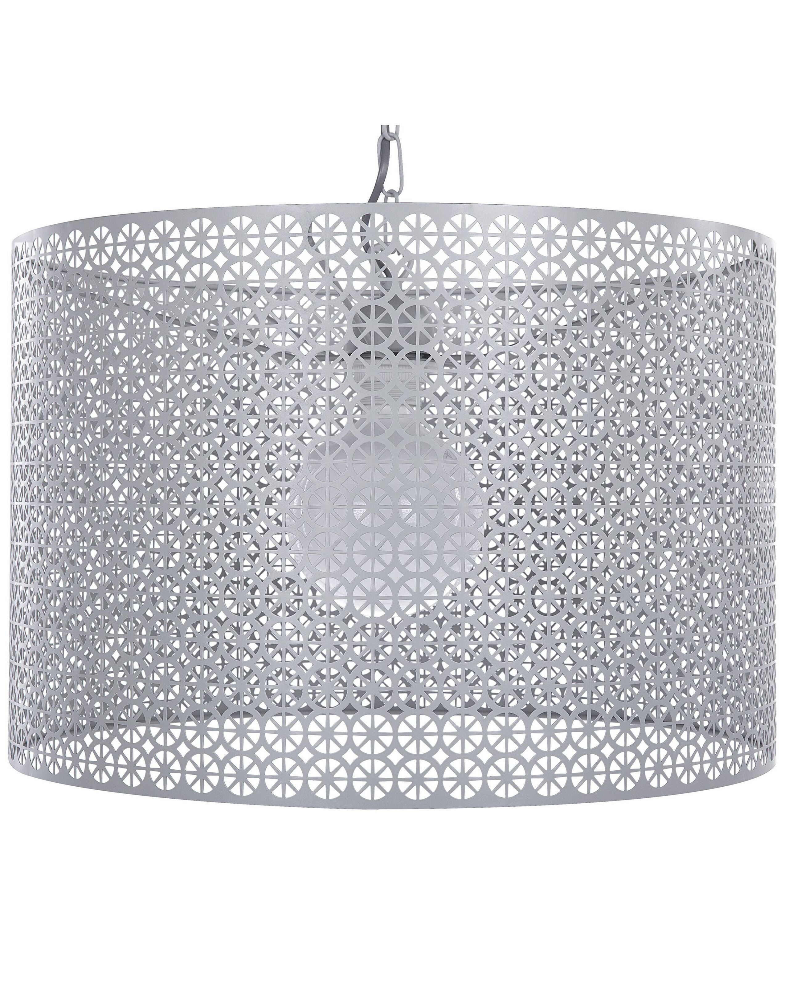 Lampa wisząca metal orientalna szara