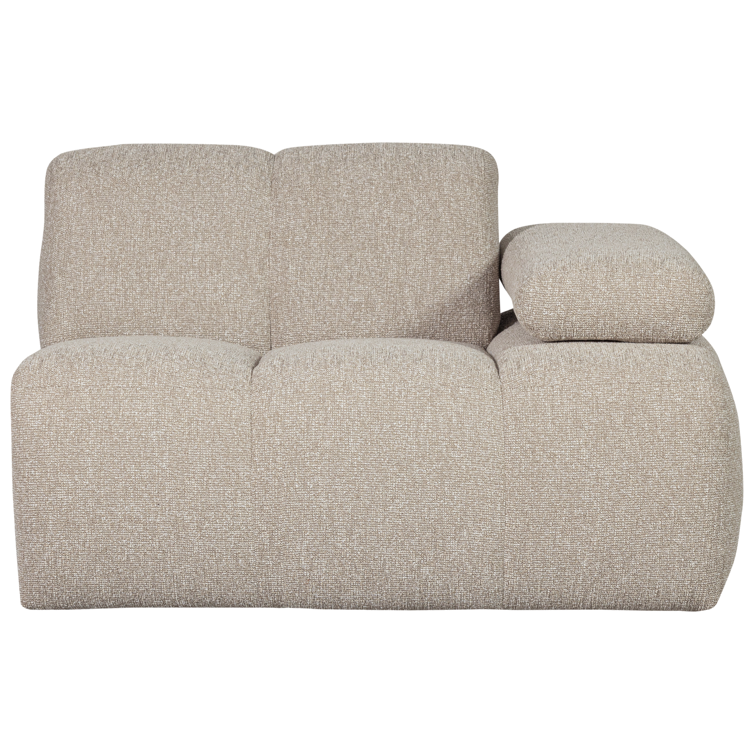 WOOOD 1-zits bank met arm rechts Mojo - Bouclé - Beige - 74x120x97