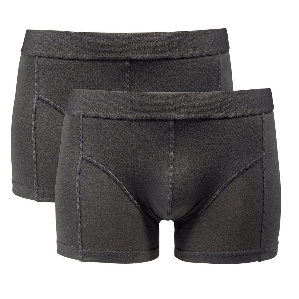 Boxer x2 coton et élasthanne gris (4 tailles S/M/L/XL)