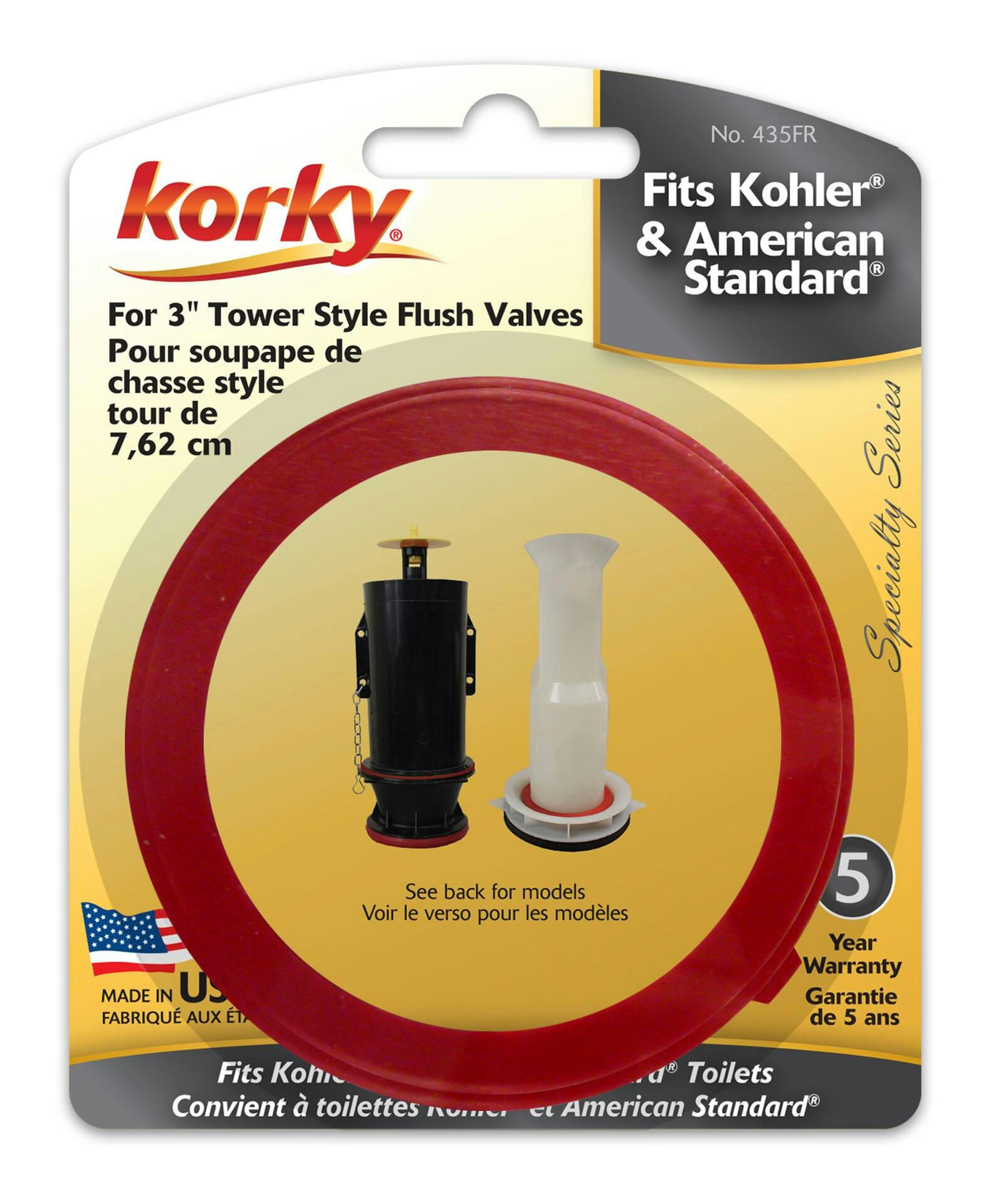 Korky Universal Toilet Replacement Valve Seal Kit, 3-in