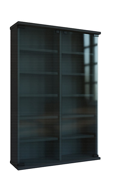 Etagère CD/DVD média Galerie H. 92 x L. 60 x P. 18 cm Noir