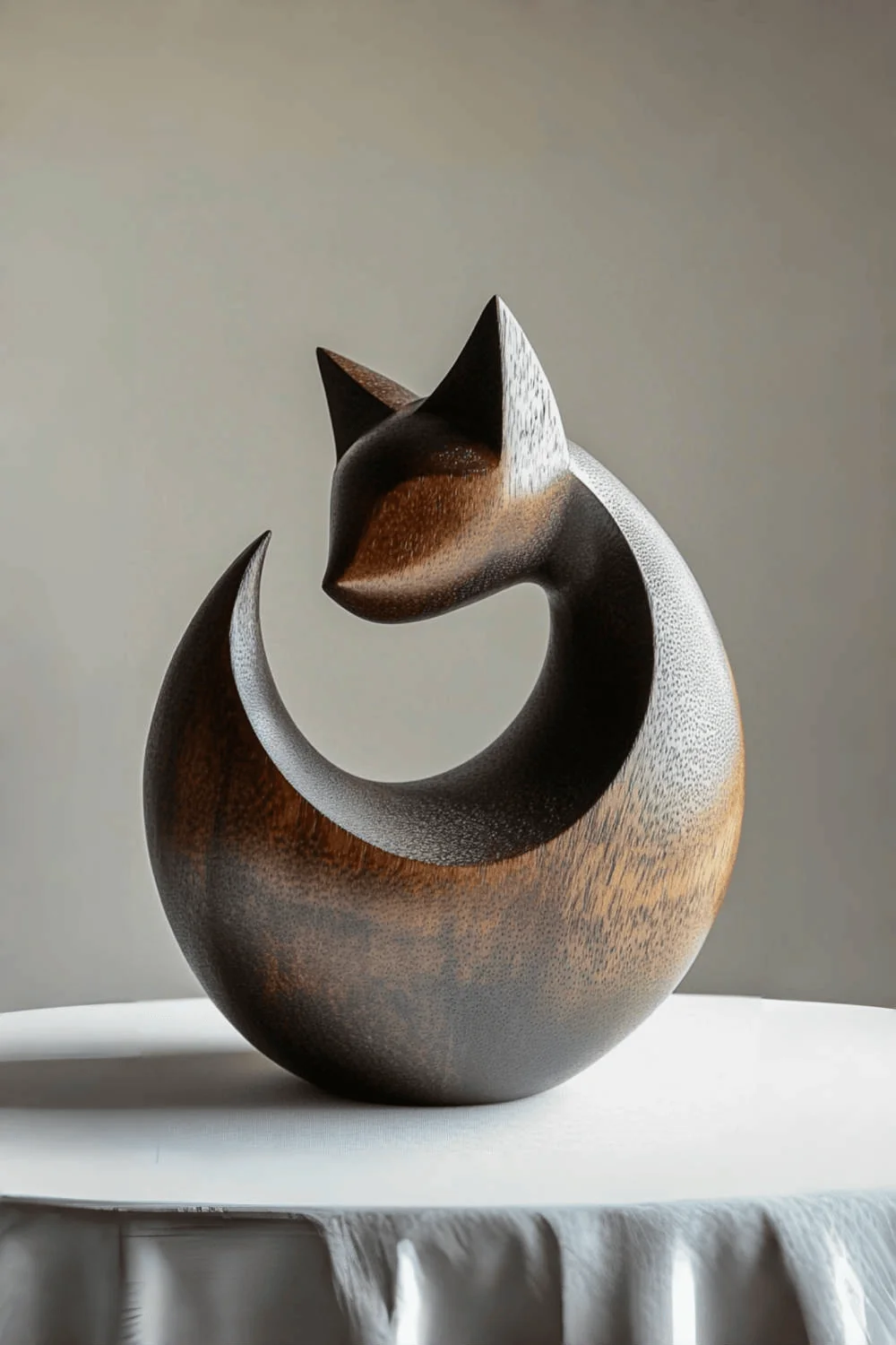Cat Wood Sculpture #WA058