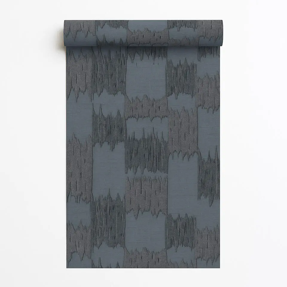 Dutch Wallcoverings Vliesbehang Renaissance textured loom - blauw - 10m x 53cm