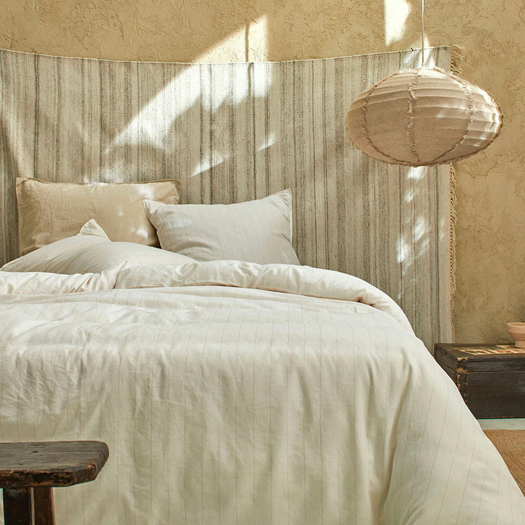 BIO MAHO - Housse de couette li/coton organic sable 140x200 cm