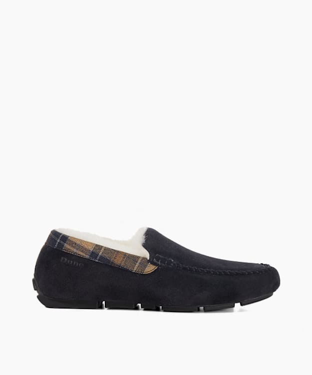 Fofo Navy - Shearling Moccasin Slippers