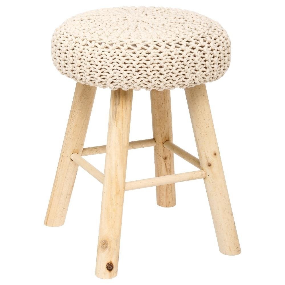 Taboret tapicerowany w stylu retro, 43 x 32 cm