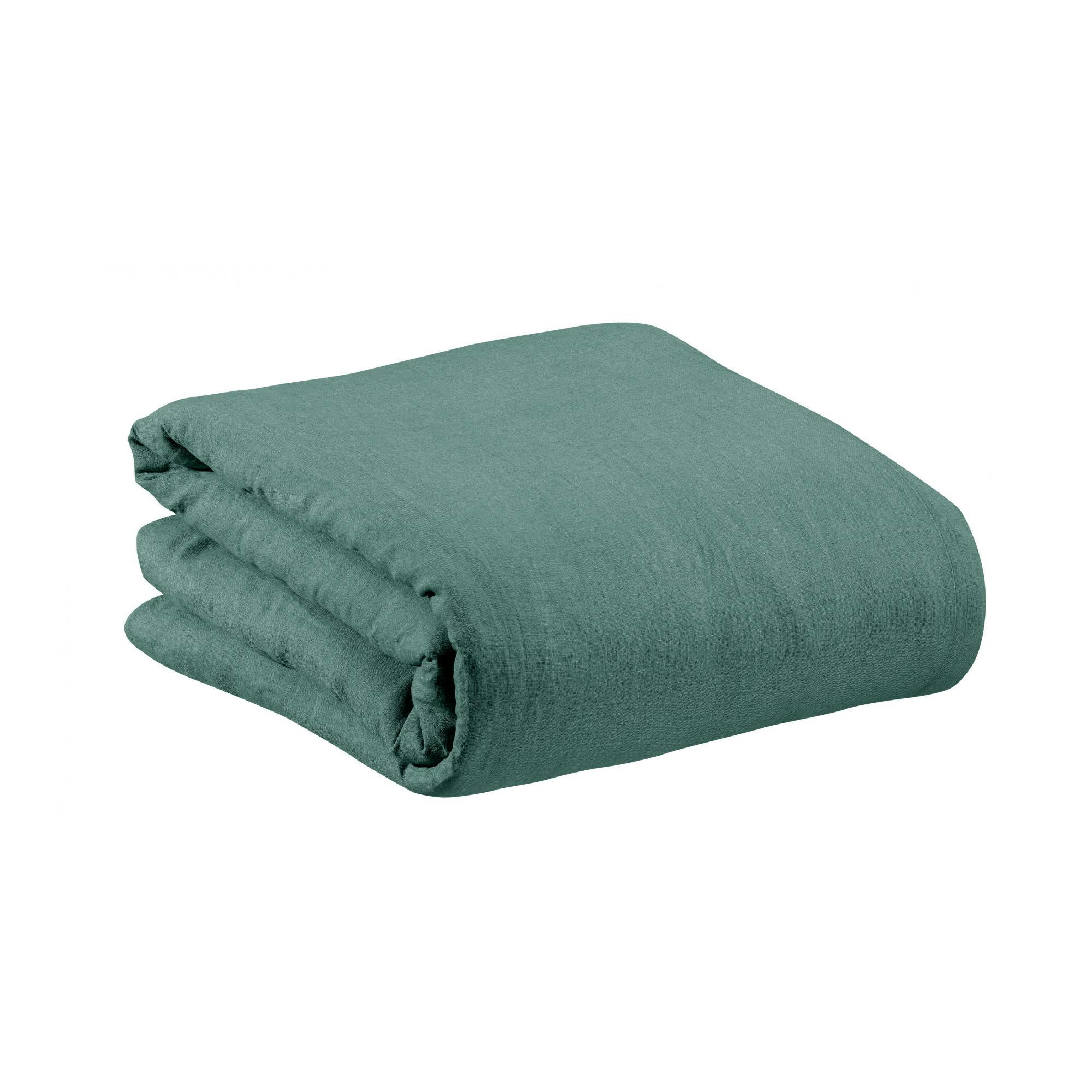 ZEFF - Housse de couette   en lin prusse 260 x 240