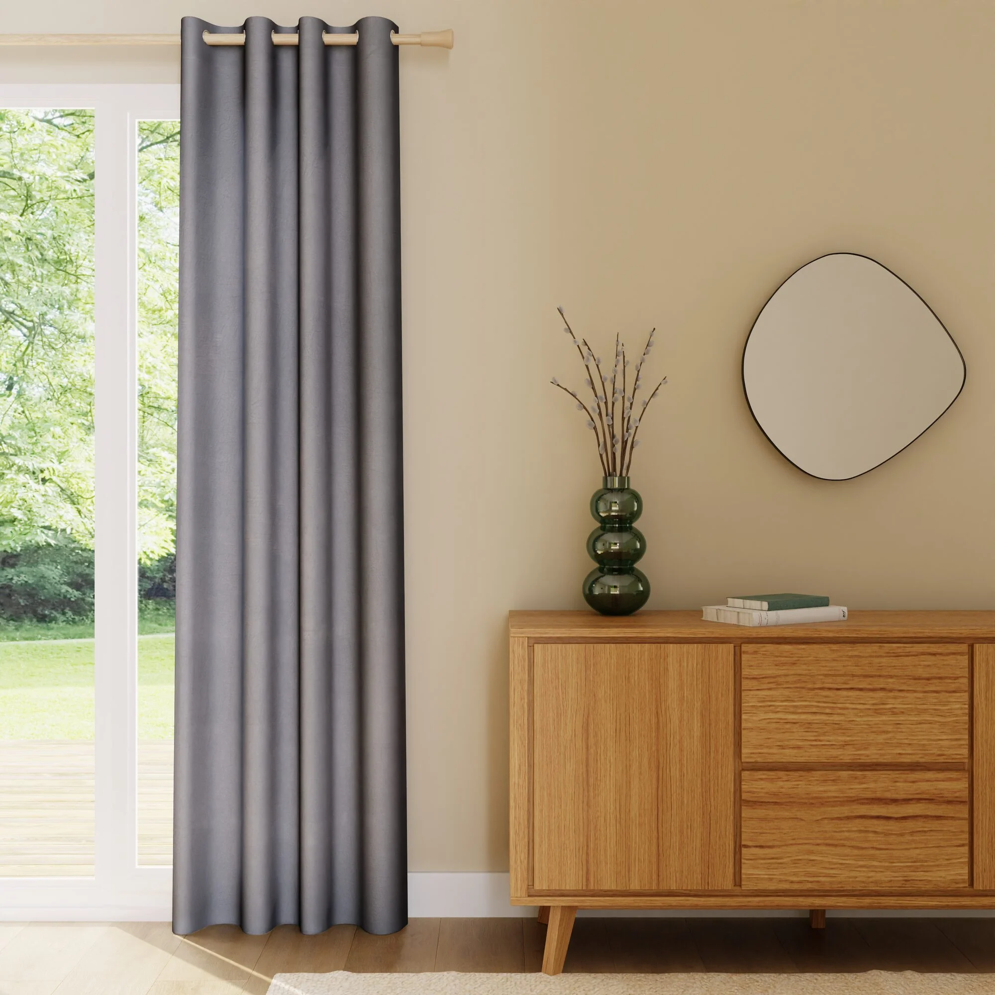 Rideau ELISUS coloris gris 135 x 245 cm