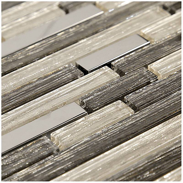 MAT INTER - Feuille 300x300 - Multi formats verre miroir / mix marron tissu lisse