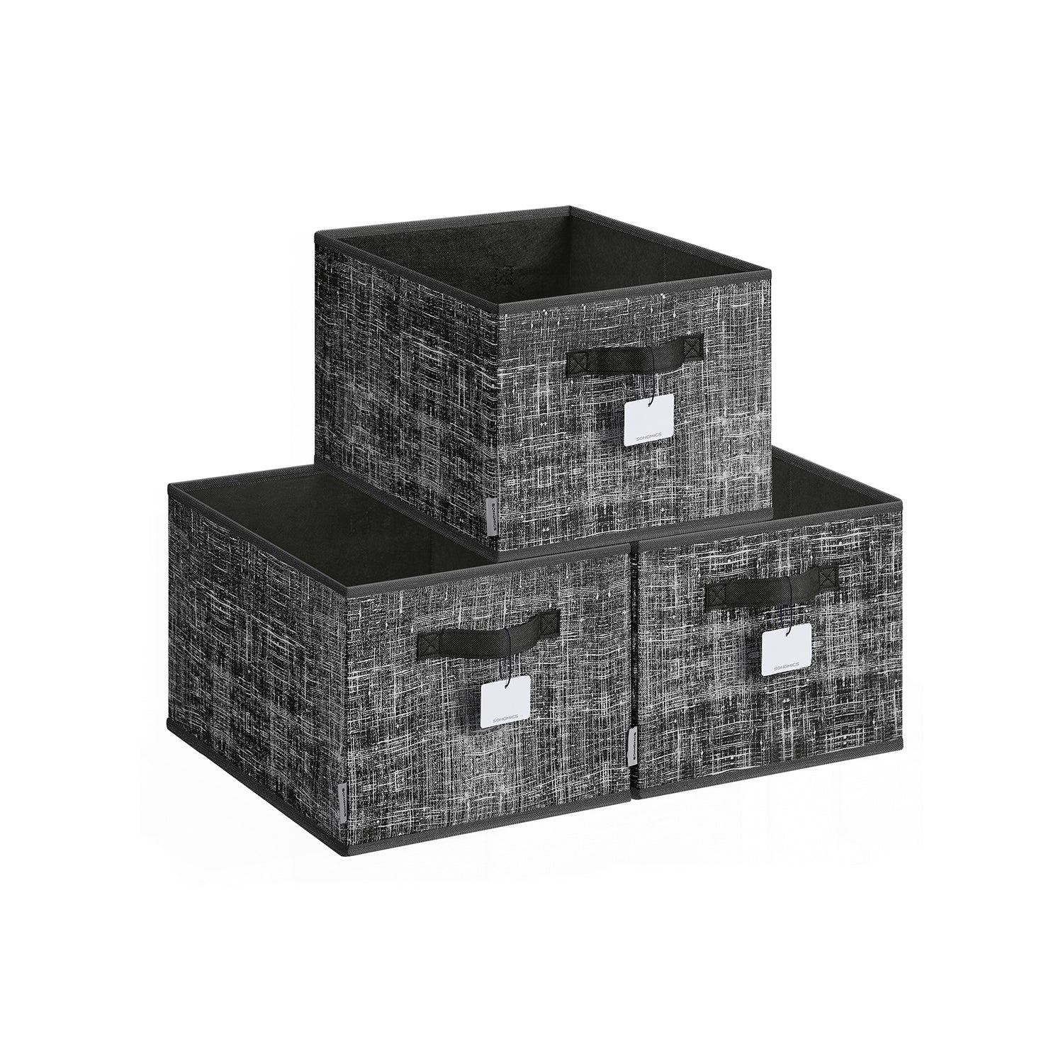 Boîtes de rangement pliables lot de 3 tissu