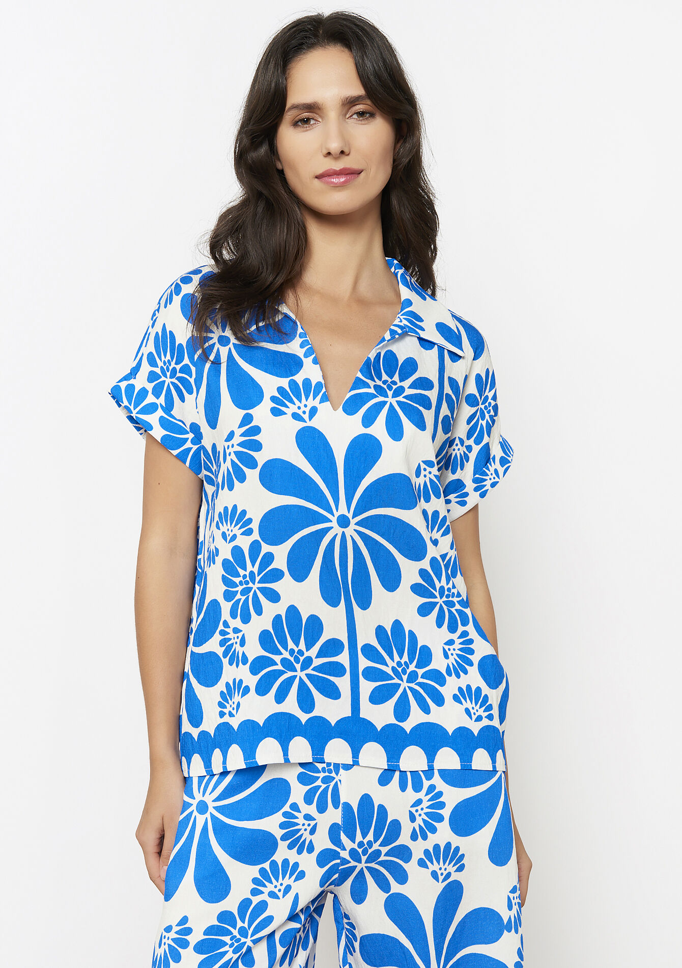 Blouse met bloemenprint