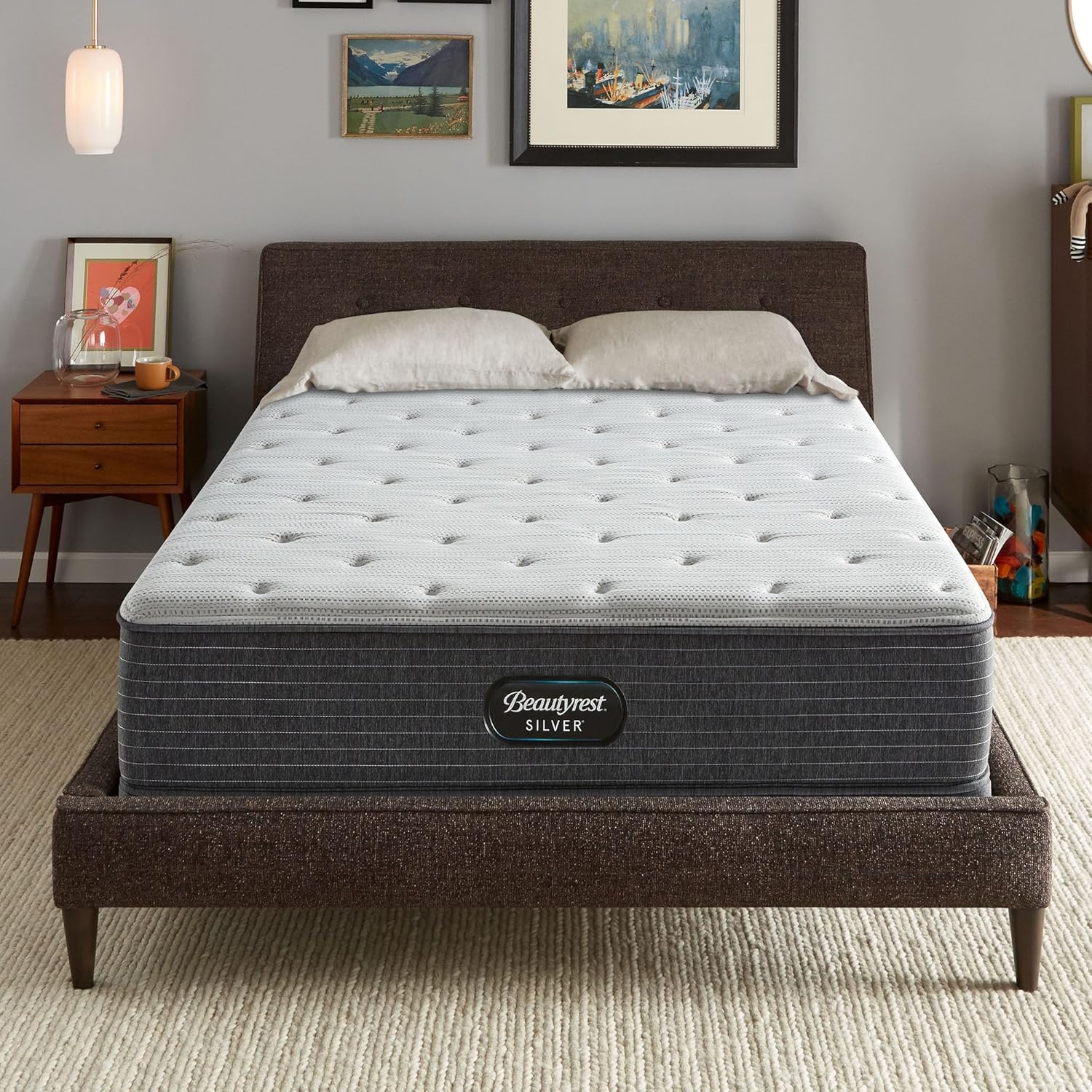 Beautyrest Silver BRS900 12.25” Medium Twin XL Mattress, Cooling Technology, Supportive, CertiPUR-US, 100-Night Sleep Trial, 10-Year Limited Warranty White