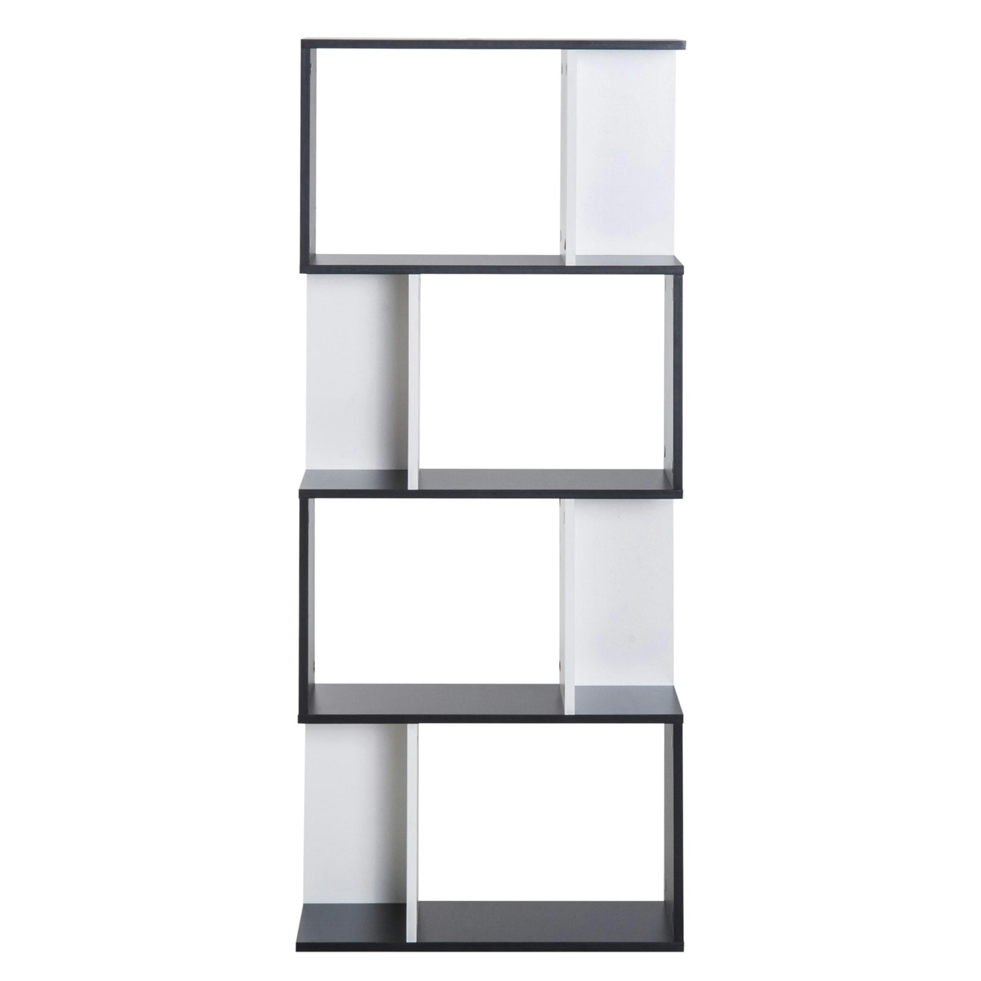 - Etagère contemporaine S 60L x 24l x 148H cm noir blanc