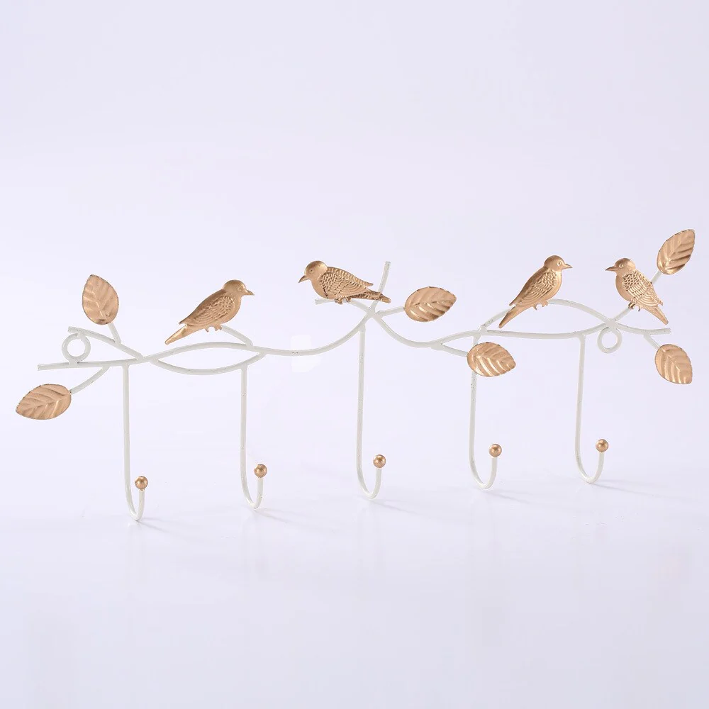 Metal Wall Mounted and Wall Hooks Hanging Organizer with Seven Hooks