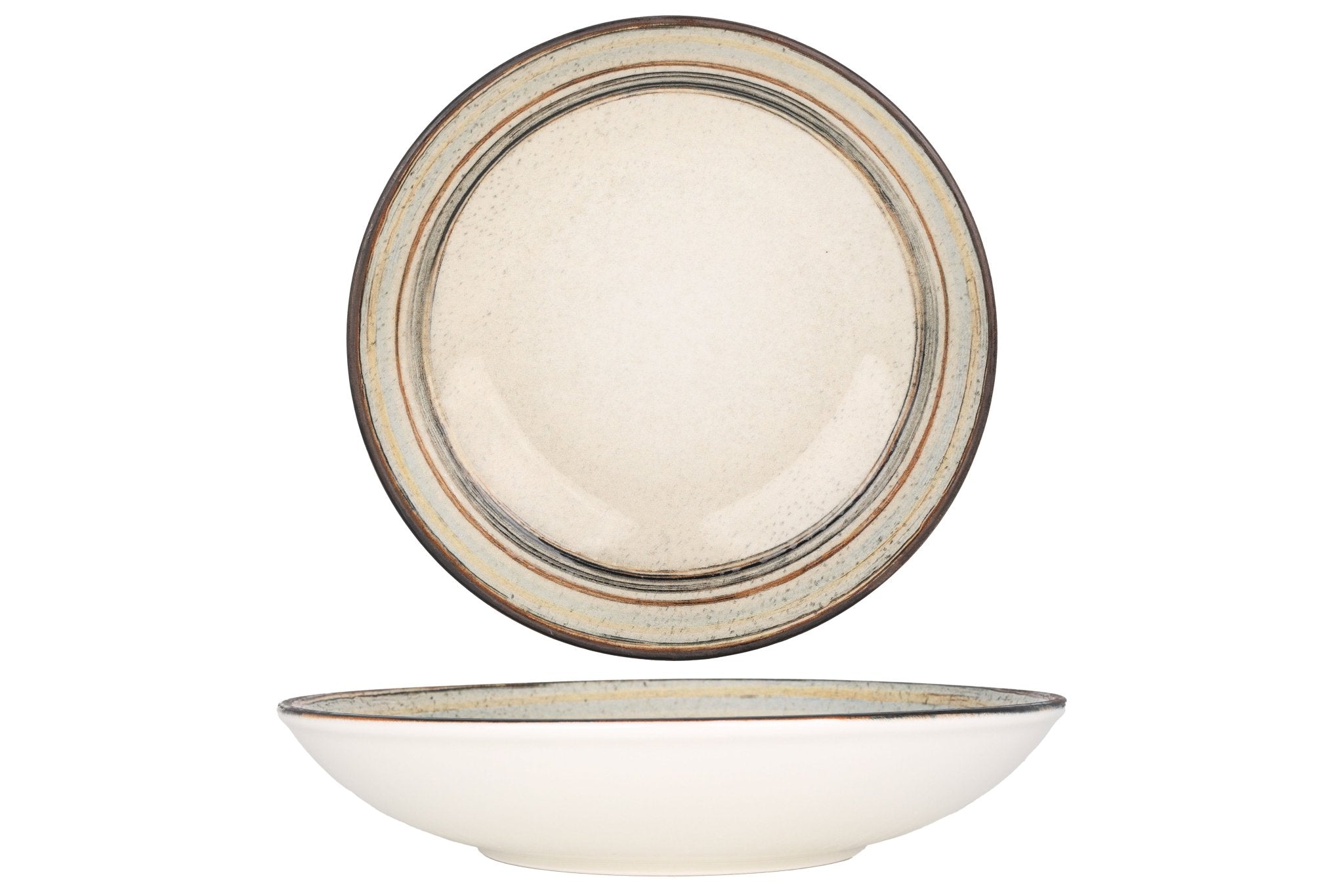 Bonna Diep bord - Cortado - Porselein - 25 cm (1300cc) - set van 6