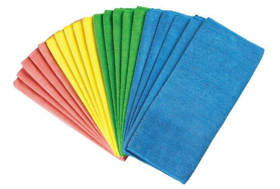 FRANK All-Purpose Machine Washable Microfibre Cloths, Assorted Colours, 20-pk
