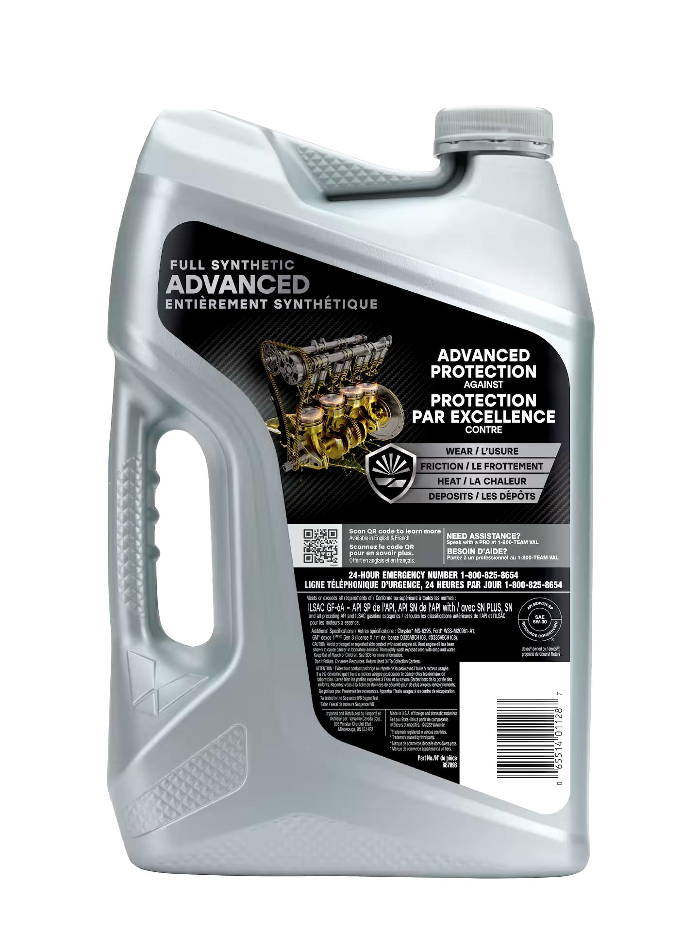 Valvoline Advanced 5W30 Full Synthetic Engine/Motor Oil, 5-L