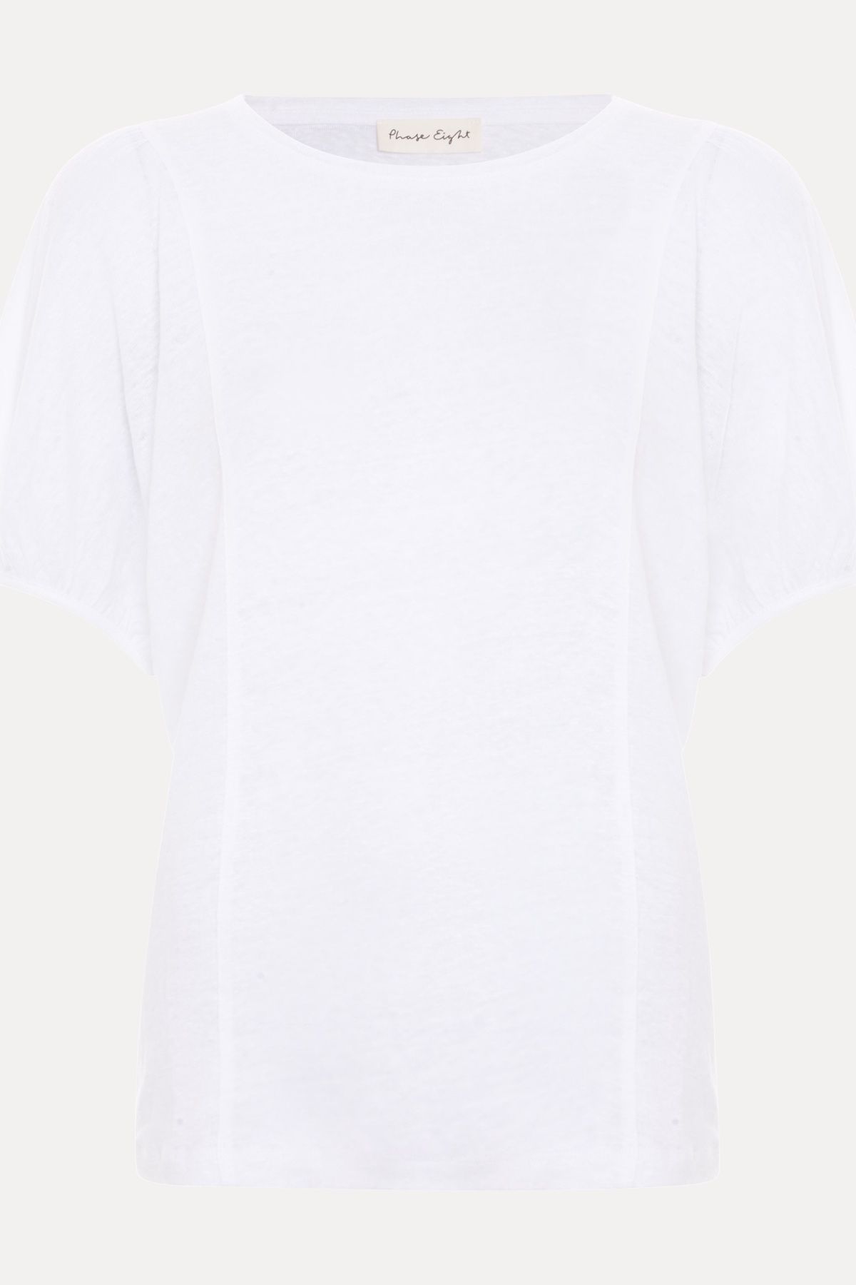 Phase Eight Arabel Linen Puff-Sleeve T-Shirt