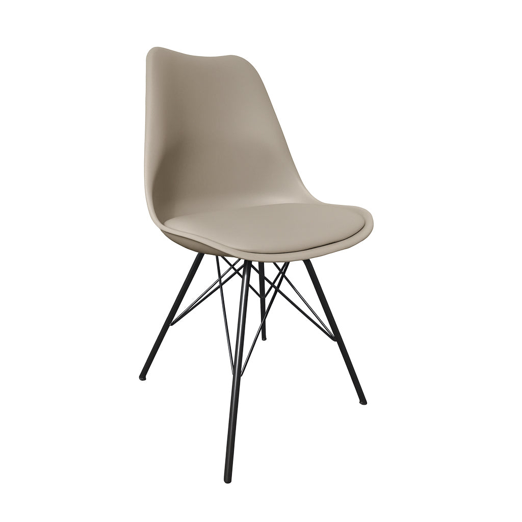 Kick kuipstoel Metal Luuk - Taupe