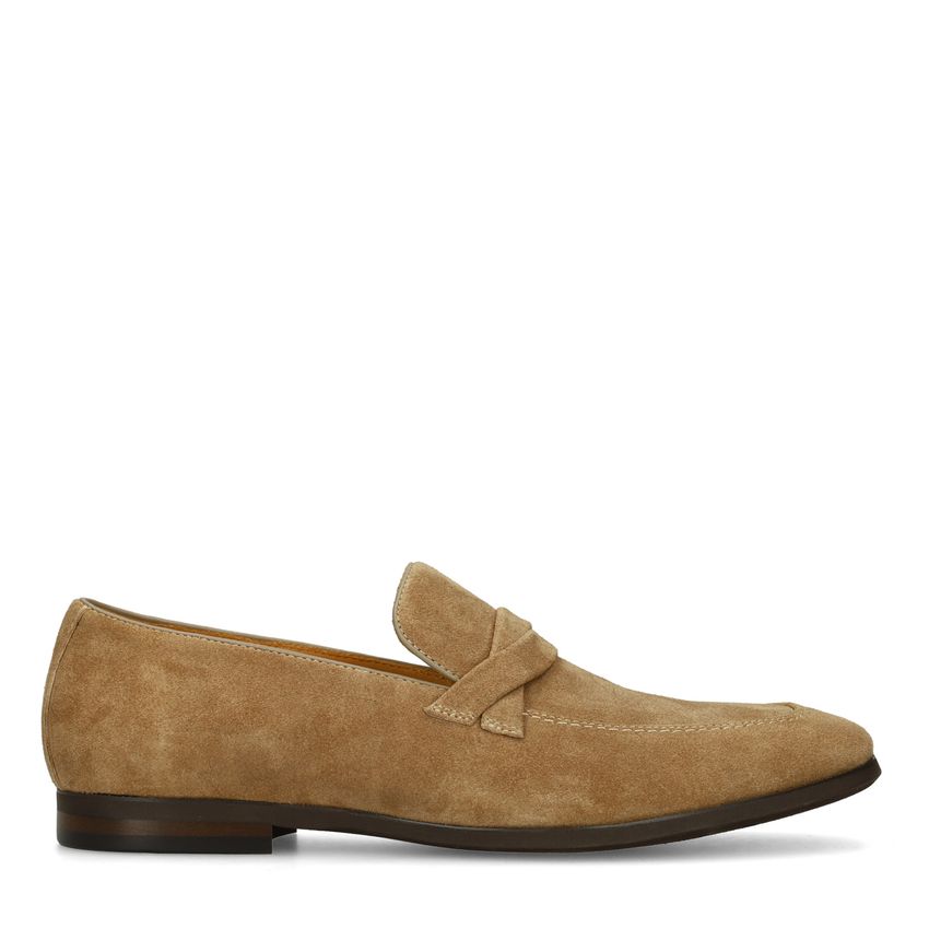 Manfield Taupe suède loafers