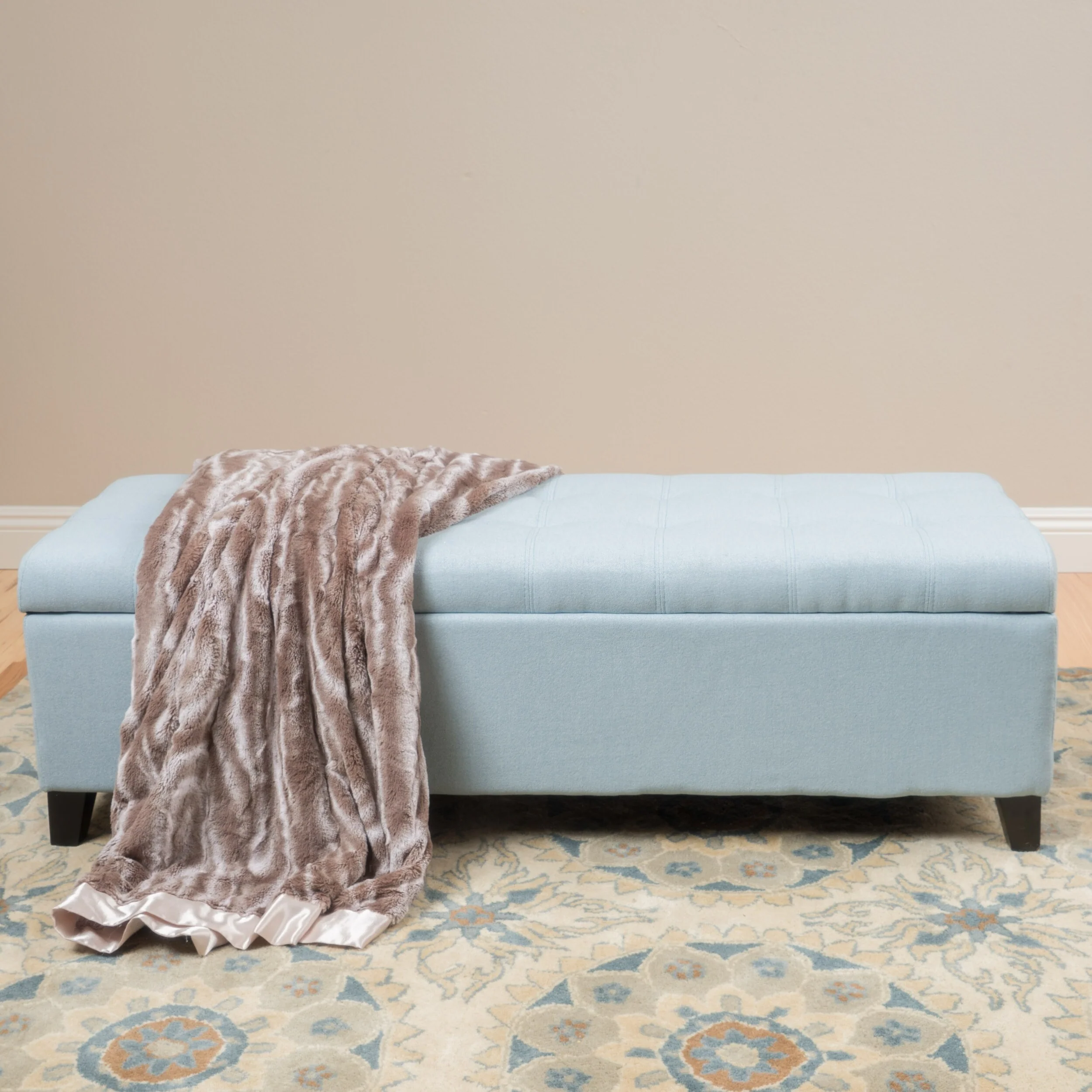 Roomfitters Modern Upholstered Storage Ottoman Bench, Lift-Top Entryway Seating