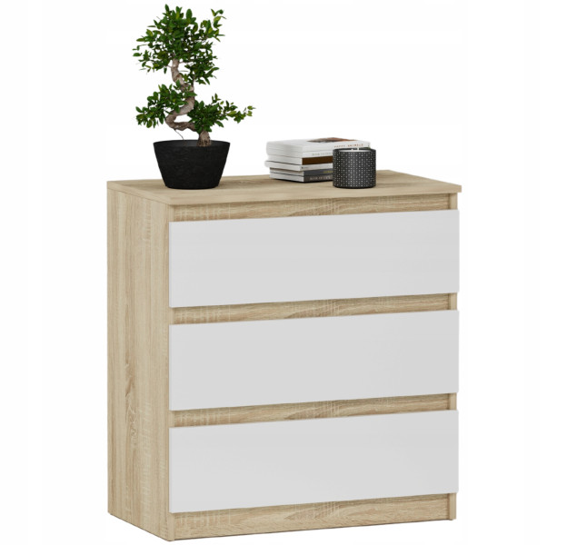 Komoda 70cm 3 szuflady szafka FRAMIRE R-3 mix sonoma