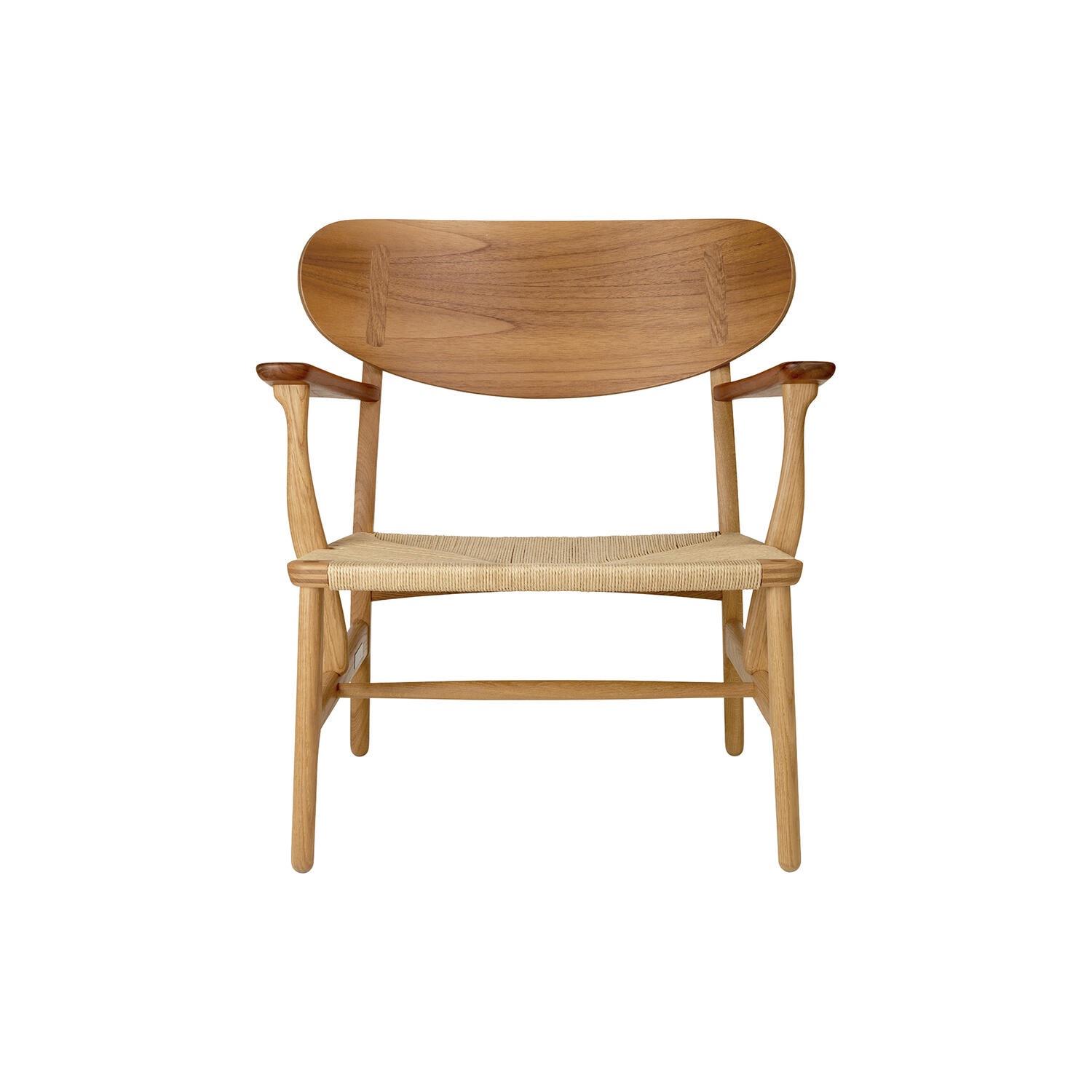 CH22 loungestol, olieret teak/eg/natur