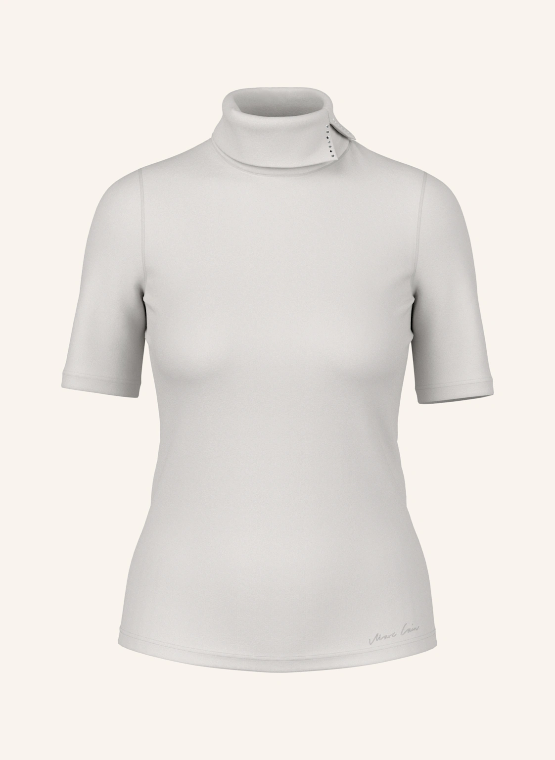 MARC CAIN Rollkragenshirt mit Schmuckperlen