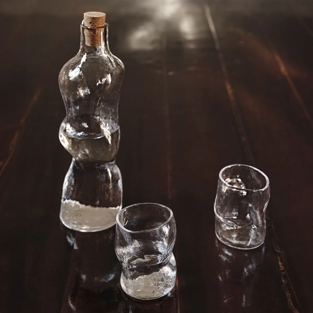 Ferm Living - Dimple Karaffe, 1,02 L, klar