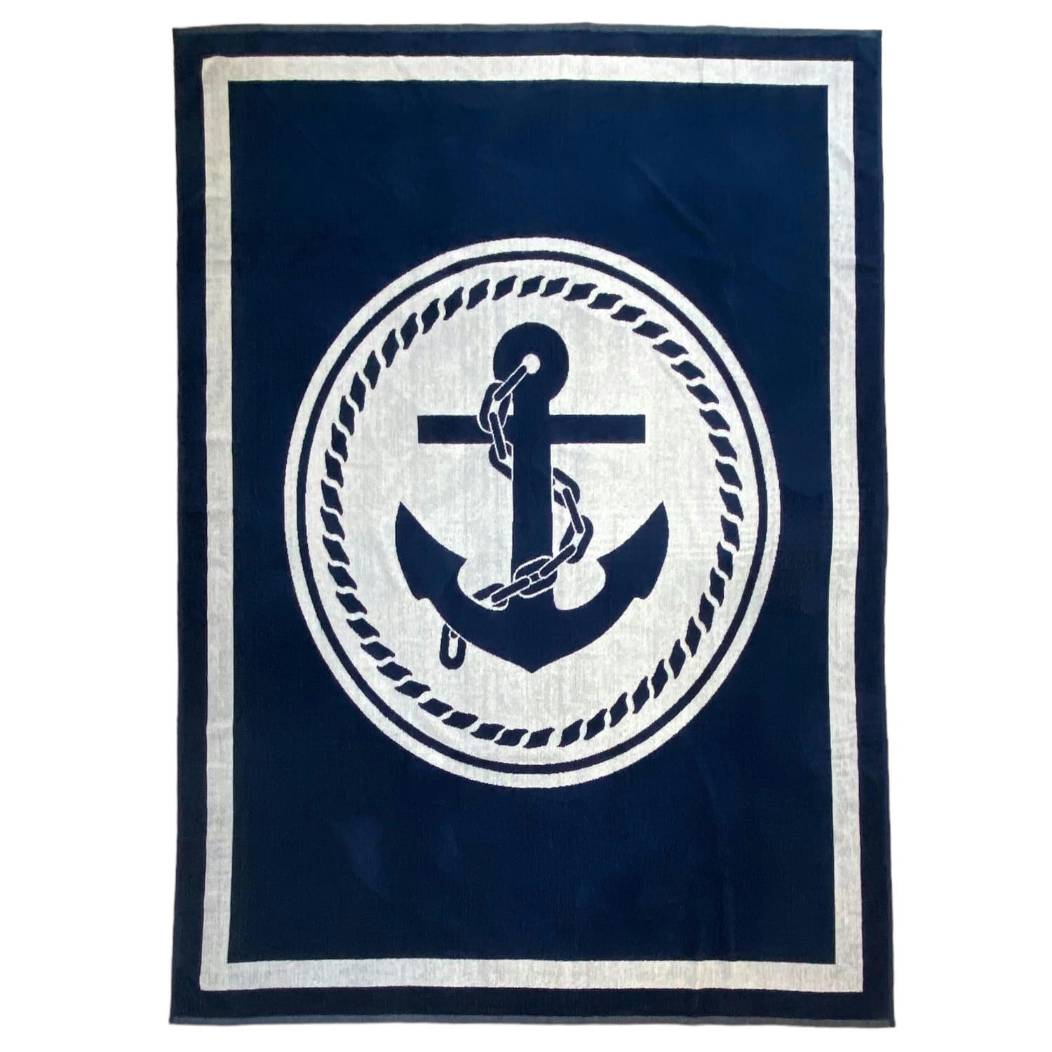 PLAGE - Serviette de plage éponge velours Jacquard Madison 140x180 400g/m²