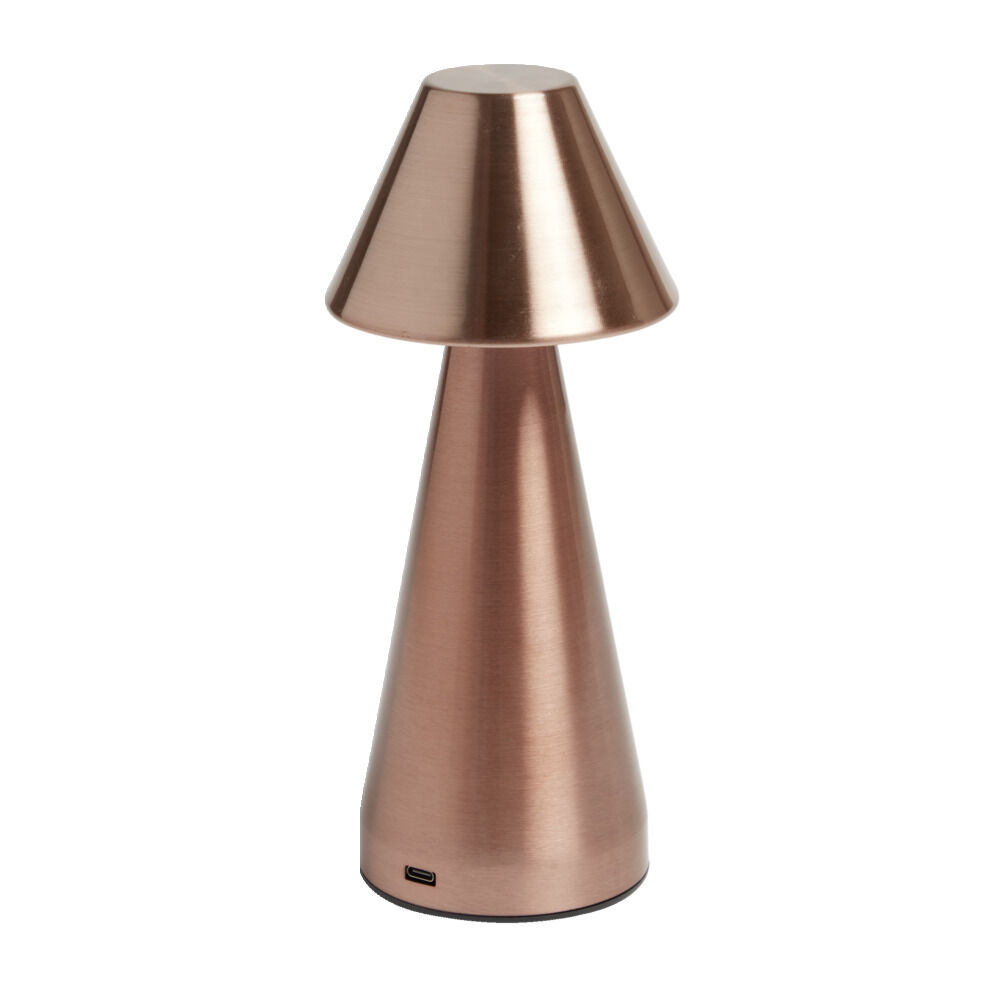 Lampe de table Conni USB tactile orange Ø9,5xH22,5cm