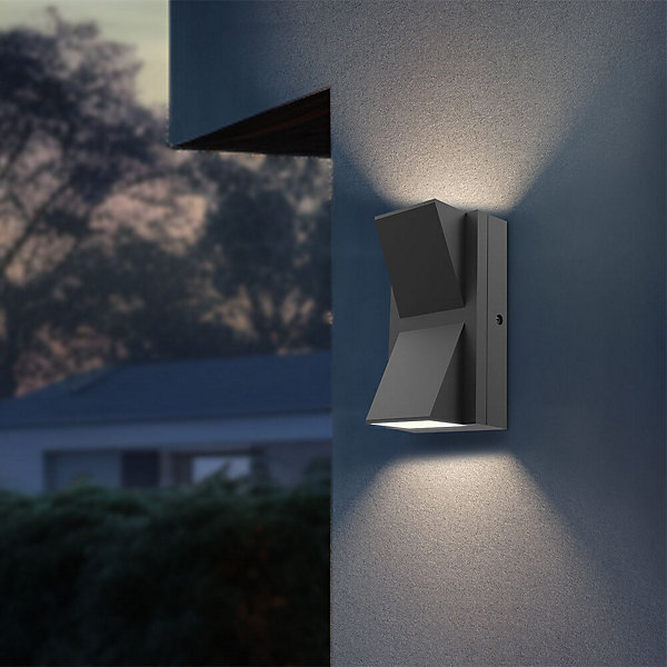 Applique murale LED Extérieure 2x6W 3en1 IP65 Gris