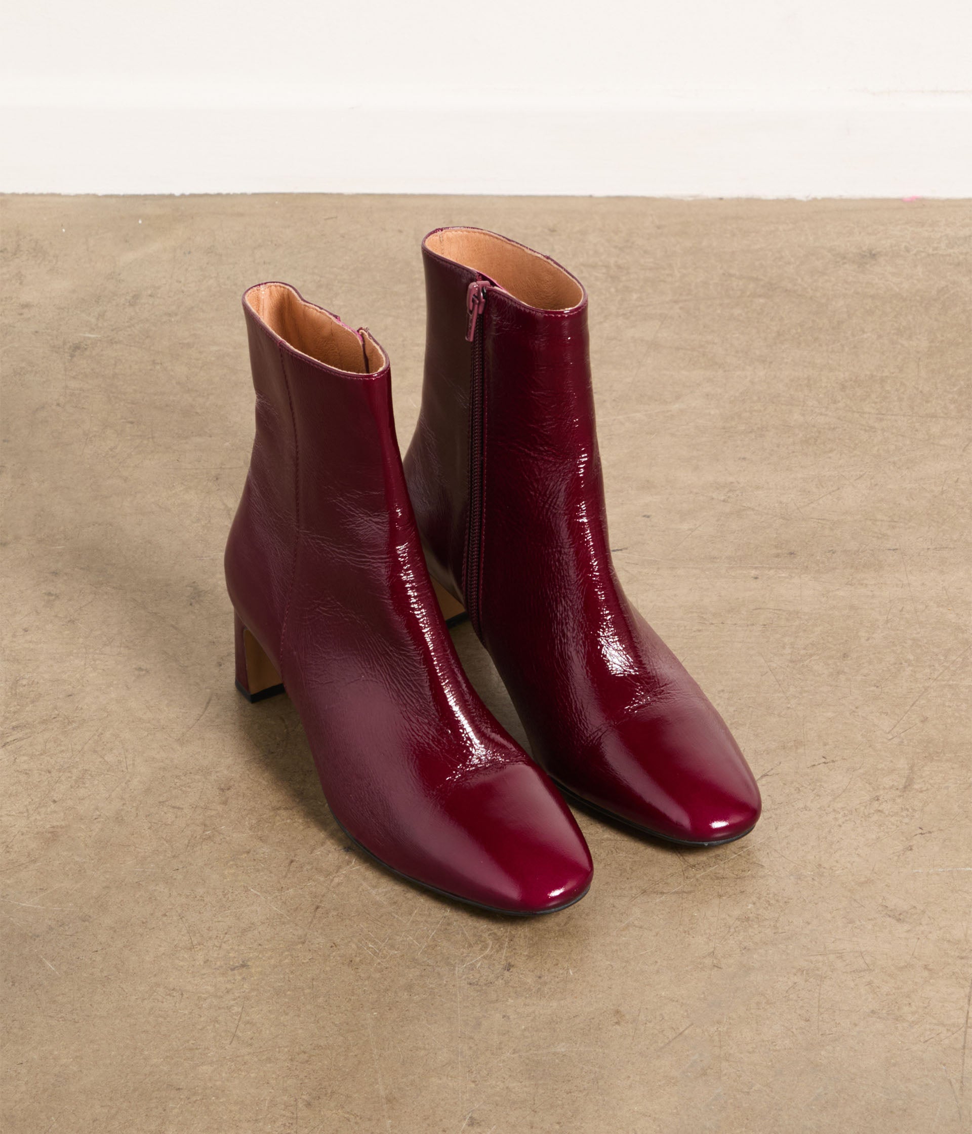 Boots vernies cerise Elemy