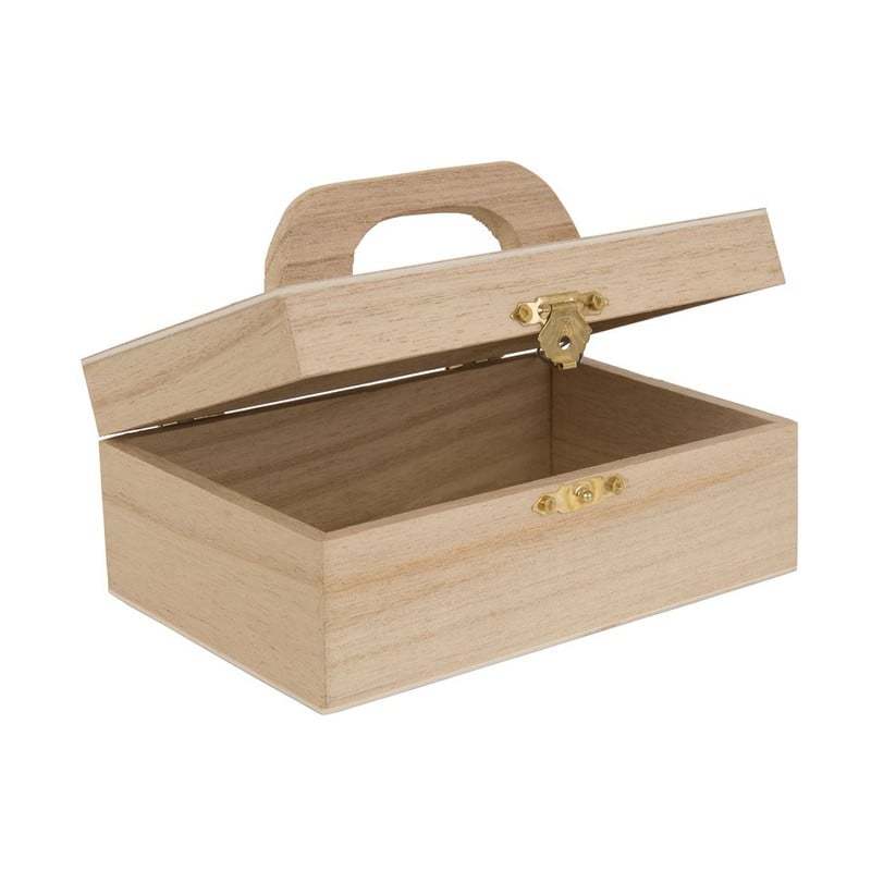 Doosje met handvat - rechthoekig - 10x15x6 cm