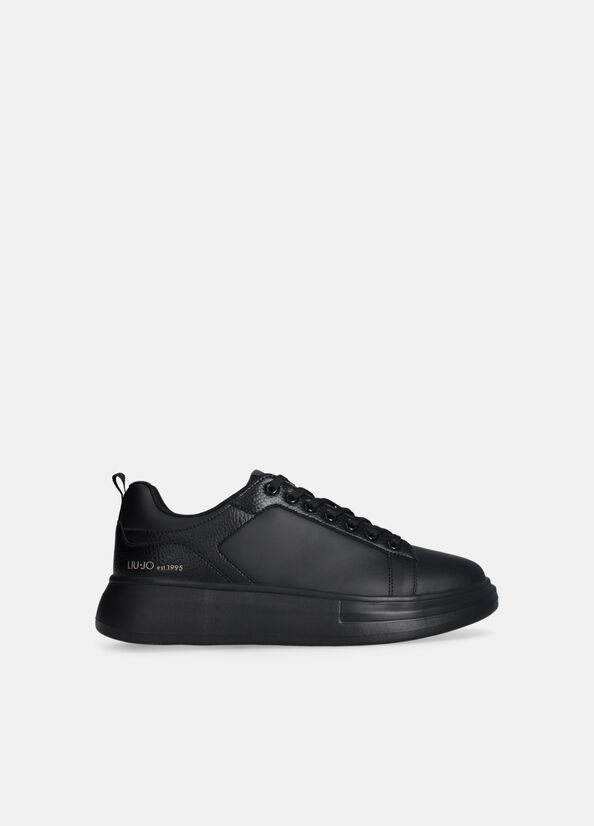 Sneakers platform in pelle