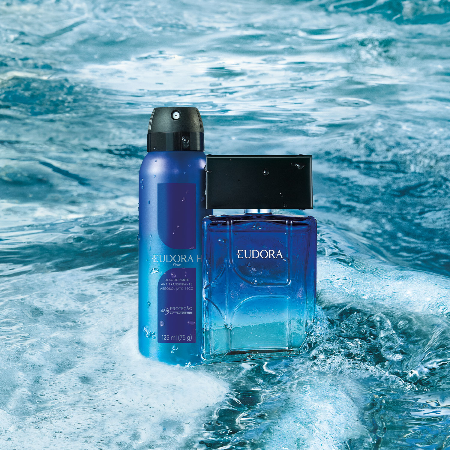 Combo Eudora H Flow: Desodorante Colônia 100ml   Desodorante Antitranspirante Aerosol 125ml