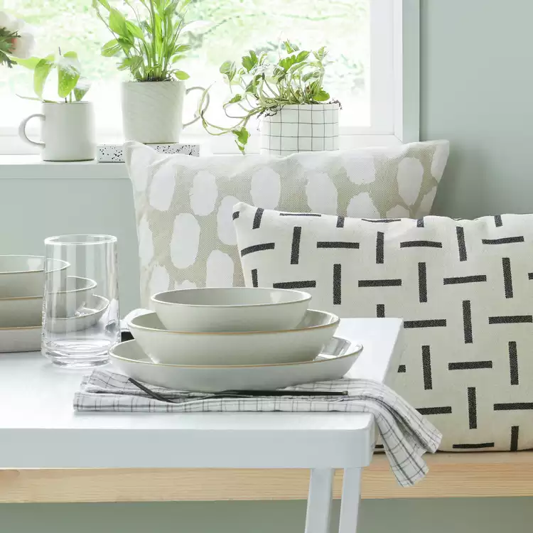 Denby 4 Piece Stoneware Pasta Bowls - Cream