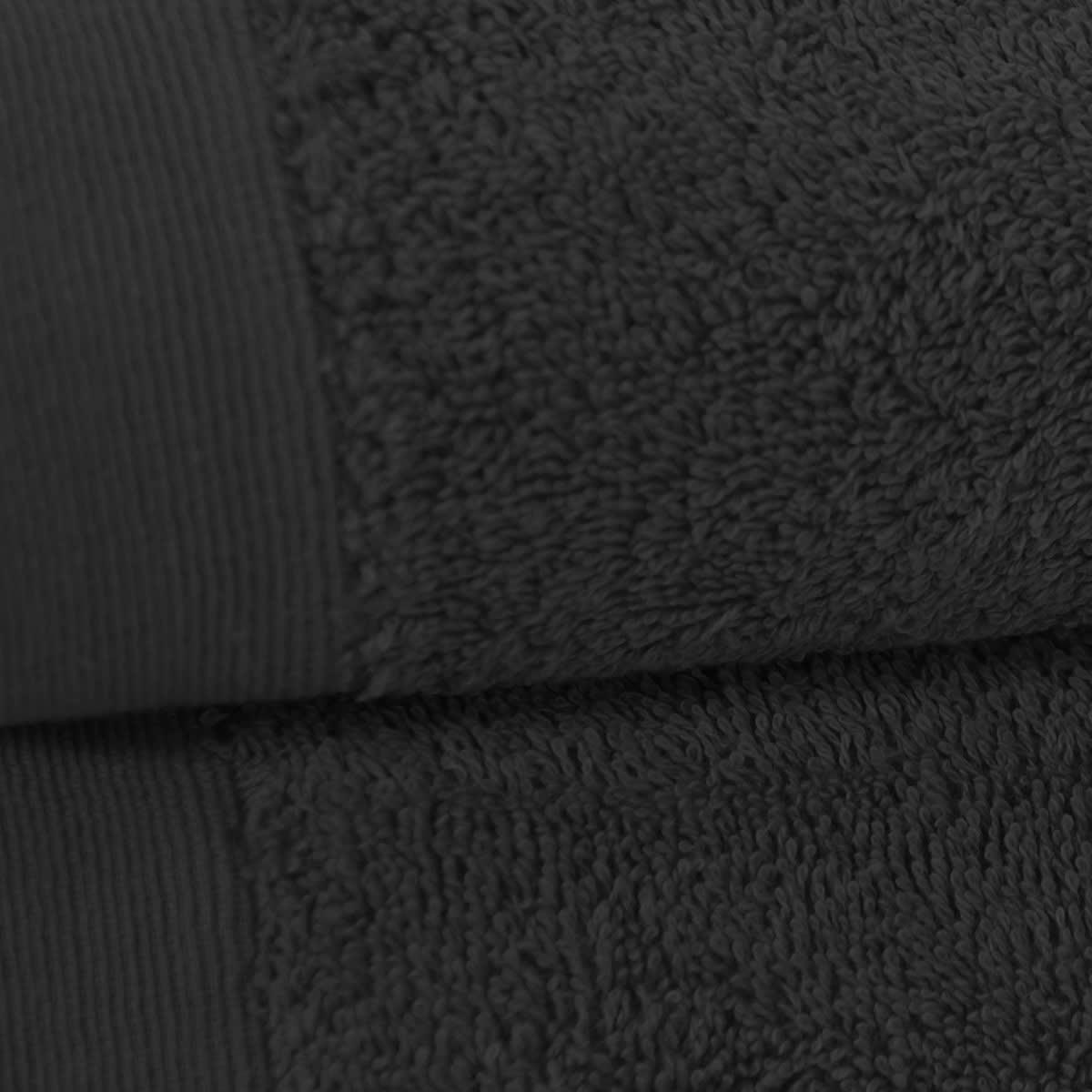 STUDIO - Lot de 2 serviettes de toilette 500 gr/m²  carbone 50x90 cm