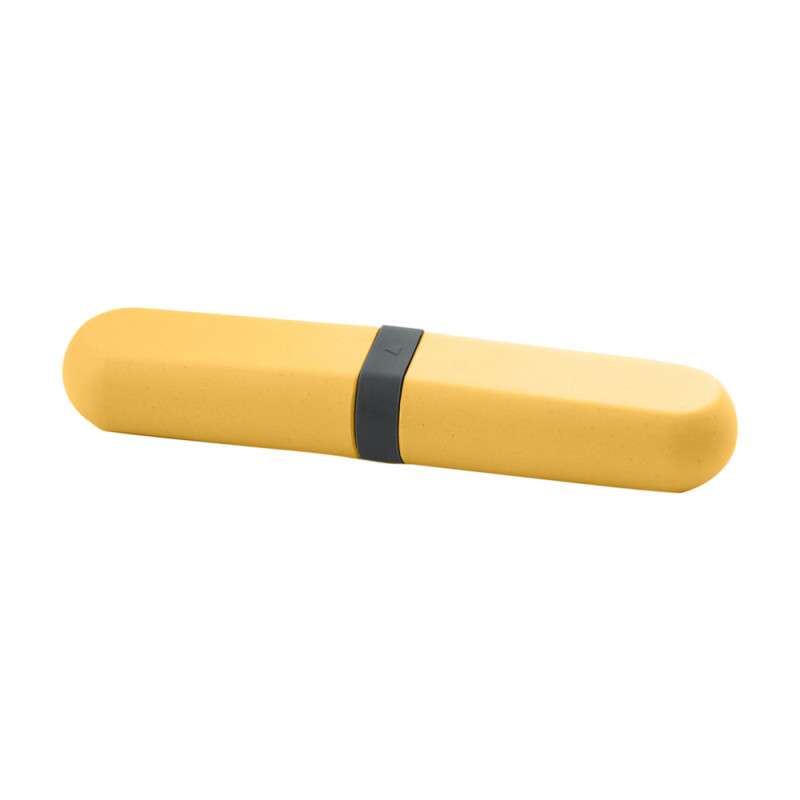 Set de couverts de camping jaune 3 pièces