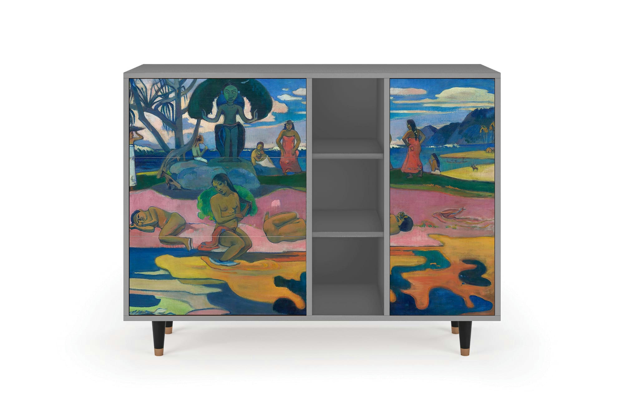 DAY OF THE GOD BY PAUL GAUGUIN - Buffet  multicolore 3 tiroirs et 1 porte L 125 cm