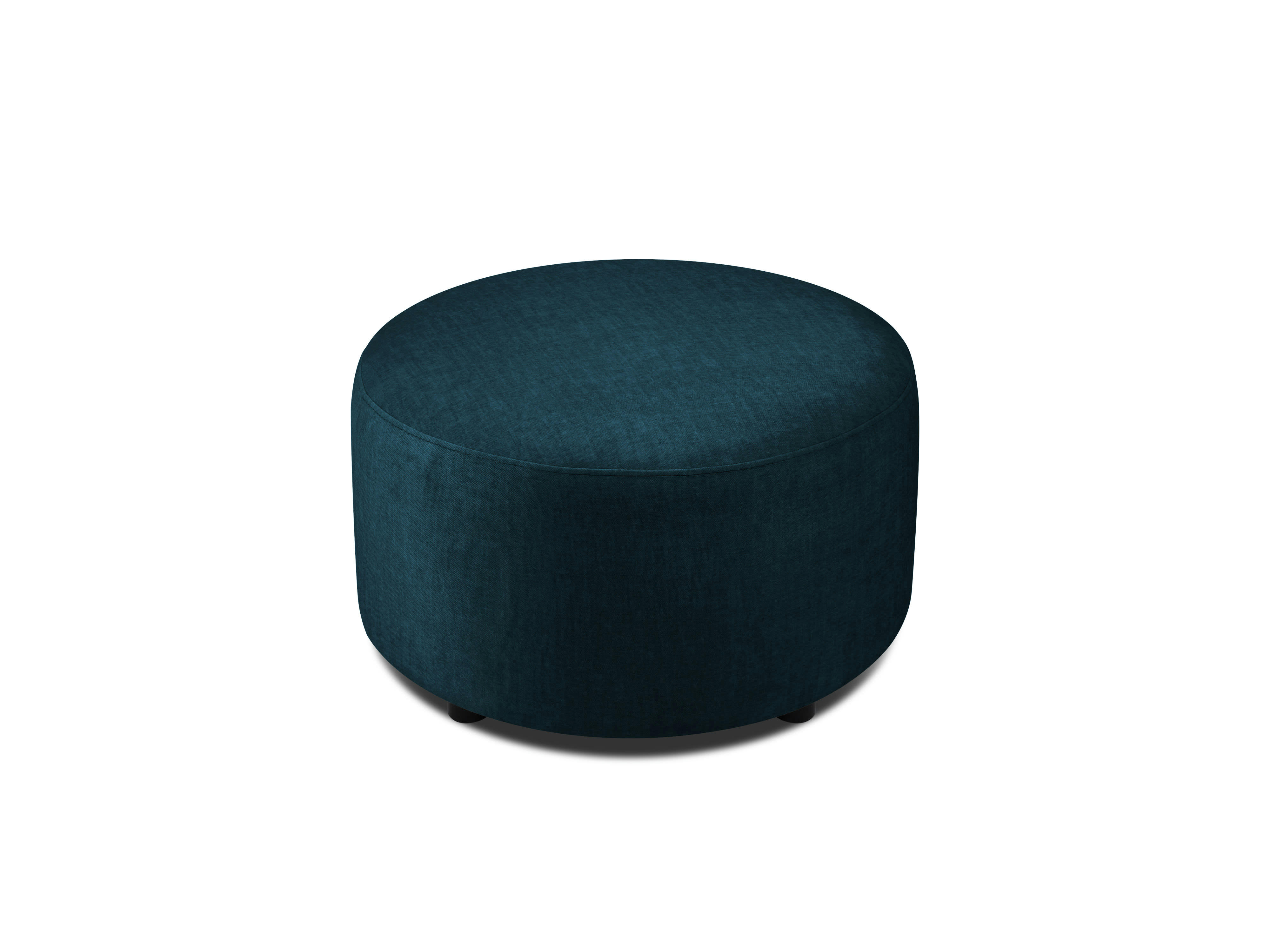 ALICE - Pouf en velours pétrole profond