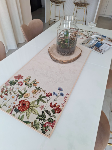 Bieżnik Na Stół 47X140 Cm Dekoracyjny Ozdobny Polne Melodie